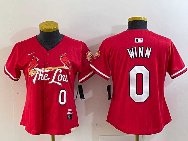 Women's St Louis Cardinals #0 Masyn Winn Red 2024 City Connect Limited Stitched Baseball Jersey,We sell and wholesale Women's St Louis Cardinals #0 Masyn Winn Red 2024 City Connect Limited Stitched Baseball Jersey on line form chian!
